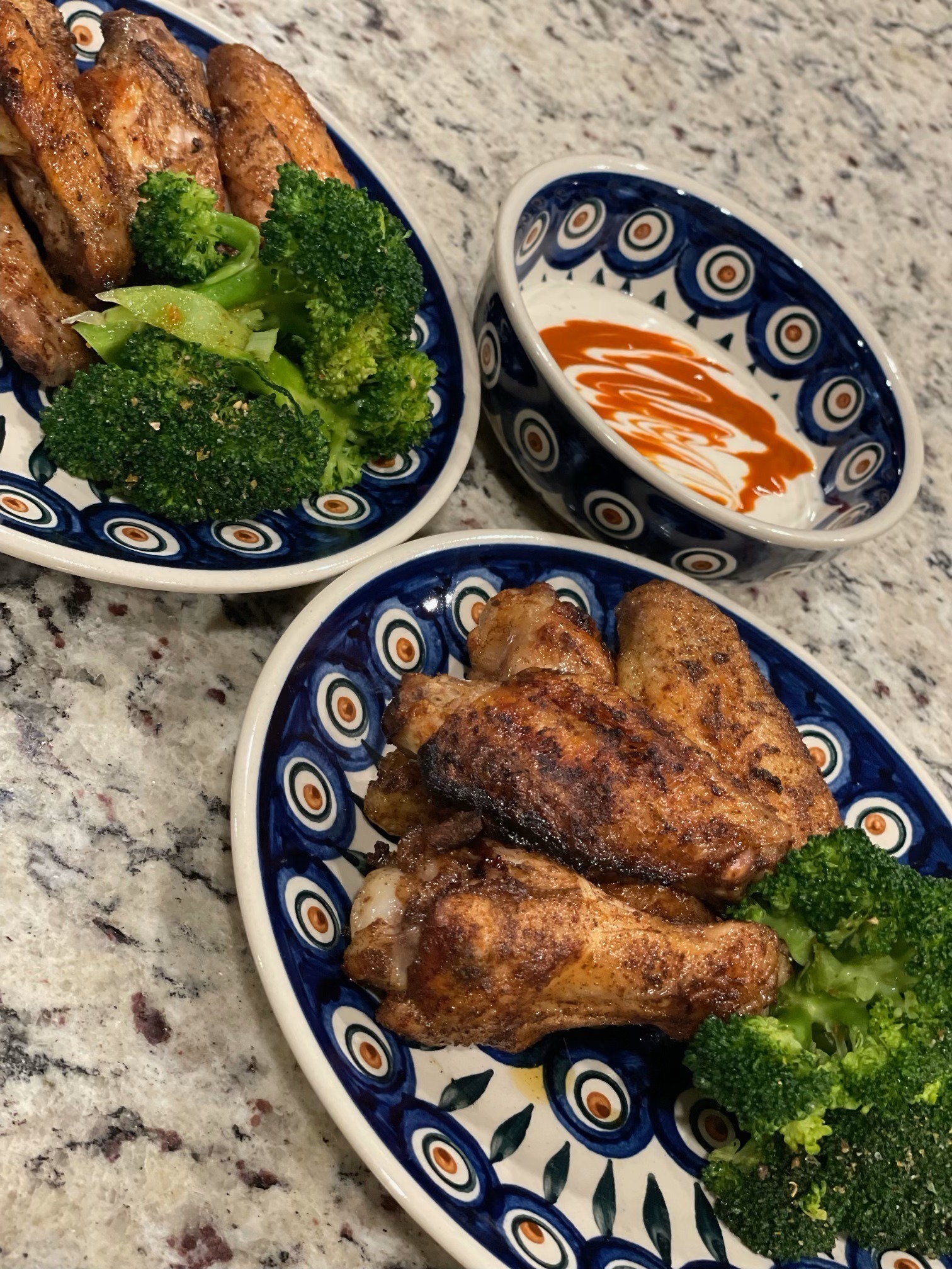 Smoked Jerk Wings with Siracha Ranch Crème - Shaq Fu Radio